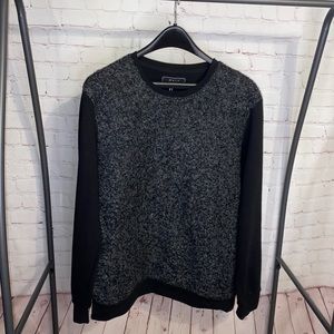 Forever 21men black & grey men’s wool crewneck size medium boho